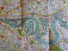 London England c. 1900 G.W. Bacon detailed city plan folding map in booklet