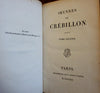 Prosper de Crebillion 1812 Complete Works French 3 vol leather set w/ engravings