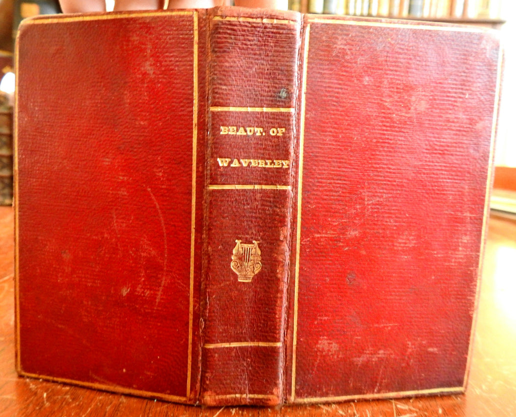 Waverly Novels Beauties 1828 Walter Scott Goodrich lovely pocket leather book