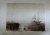 Turner 5 etchings on silk c. 1885 Tuck Simeon Myers original novelty engravings