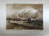 Turner 5 etchings on silk c. 1885 Tuck Simeon Myers original novelty engravings