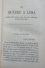 Quebec to Lima 1860 Viscount Basterot travel journal Canada & Peru rare book