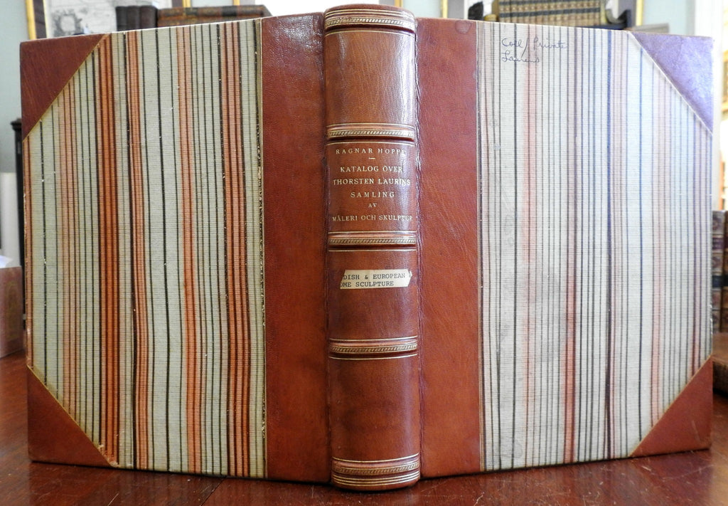 Thosten Laurins Samling Painting & Sculpture Swedish 1936 leather book