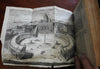Italy Italia Venice Papal States 1729 Salmon leather book Moll maps