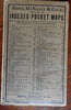 Rhode Island Conn. Township & Shipping Map 1890 Rand McNally scarce pocket map