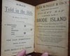 Rhode Island Conn. Township & Shipping Map 1890 Rand McNally scarce pocket map