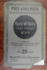 Philadelphia Pennsylvania 1916 detailed city plan w/ elevated subway electric