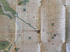 Philadelphia Pennsylvania 1916 detailed city plan w/ elevated subway electric