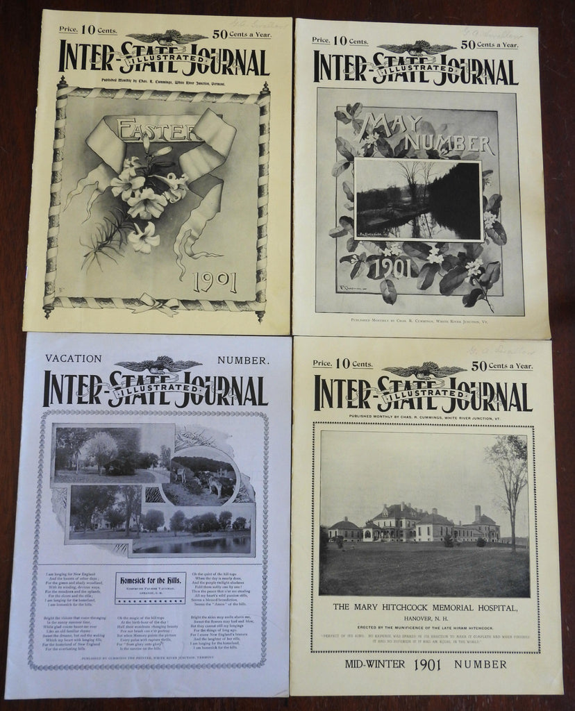 Vermont Inter-State Journal Americana 1900-1 rare VT magazine 4 issues