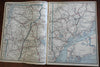 Putnam's Motor Road & Mileage Atlas c. 1930's atlas w/ dozens of US road maps