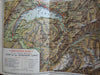 Simplon Route Lake Geneva to Lake Maggiore 1908 Swiss travel guide w/ long map