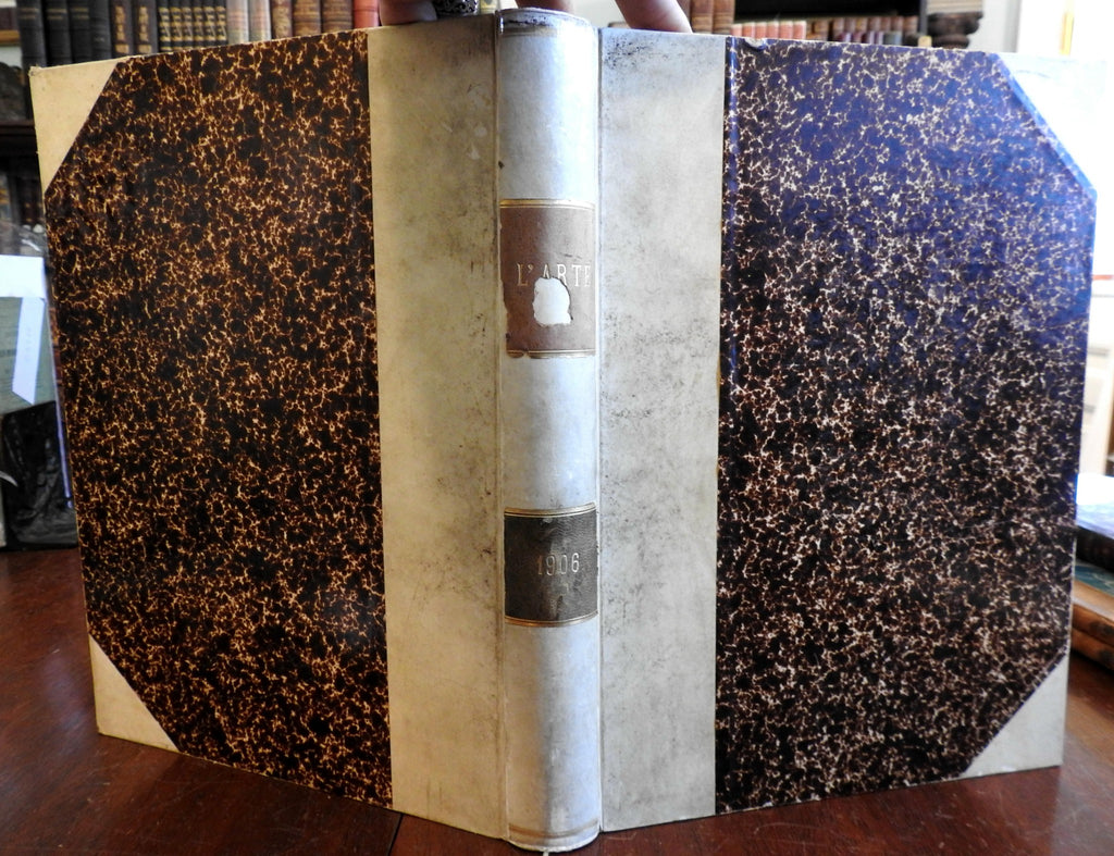 Italian Art Journal 1906 L'Arte scholarly illustrated monumental book vellum