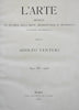 Italian Art Journal 1906 L'Arte scholarly illustrated monumental book vellum
