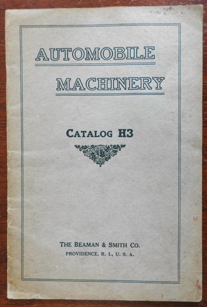 Beaman & Smith 1920 American Automobile Machinery Illustrated Car Parts Catalog