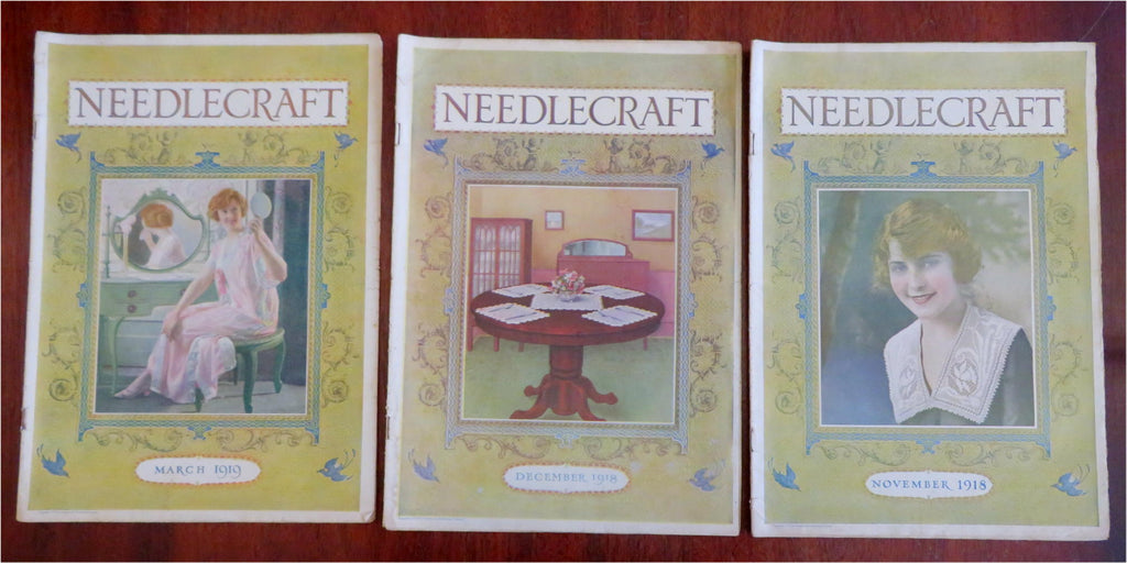 Needlecraft Magazine 1918-19 Lot x 3 American women's magazines Cream of Wheat