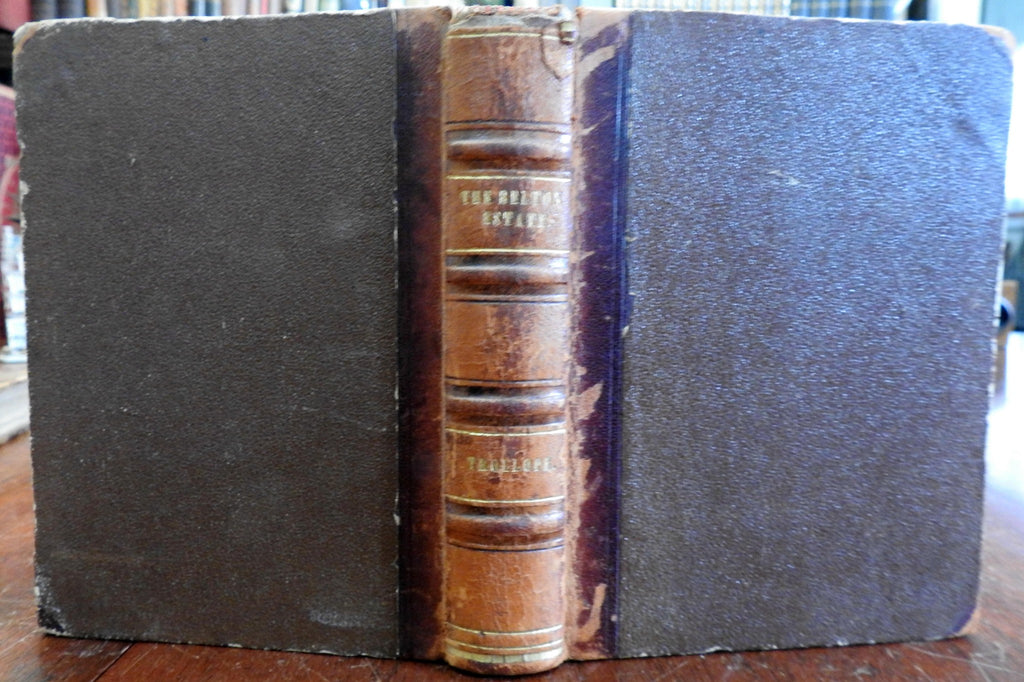 The Belton Estate by Anthony Trollope Victorian 1866 Leipzig leather book lit.