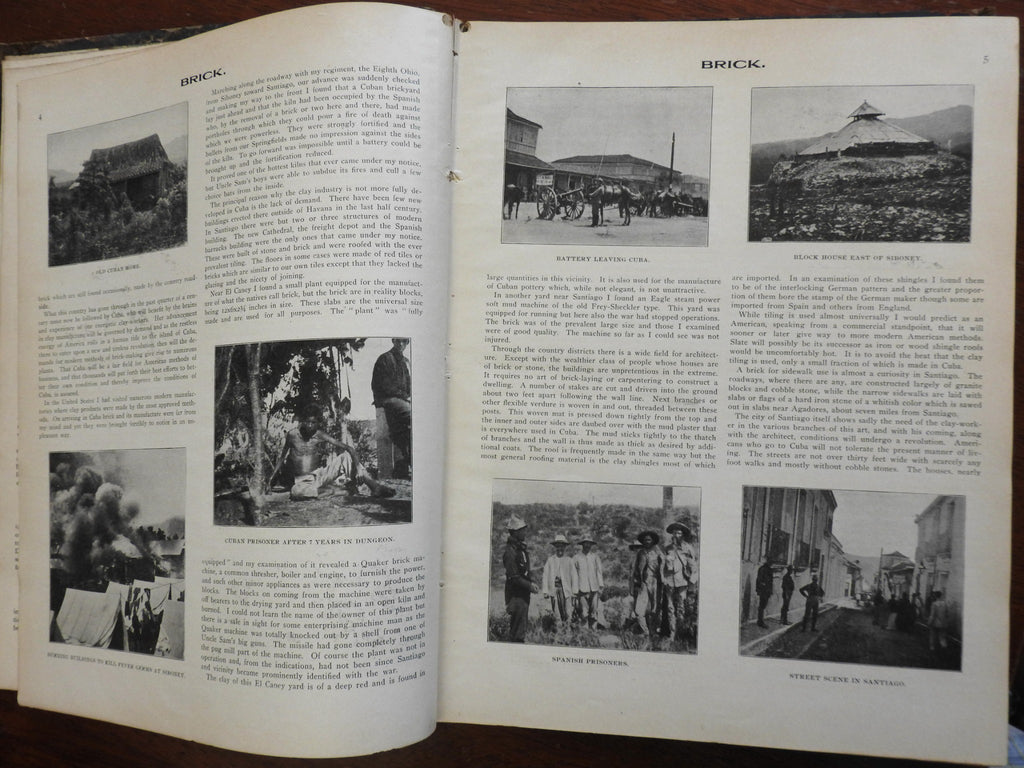 Brick Monthly Magazine 1899 rare pictorial trade 6 monthly issues clay masonry