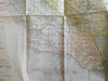 California state c.1910 Judson Freight RR rare large color pocket map