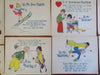 Held- Flapper Girl Valentines c. 1920-30's Lot x 24 American cartoon humor cards