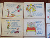Held- Flapper Girl Valentines c. 1920-30's Lot x 24 American cartoon humor cards