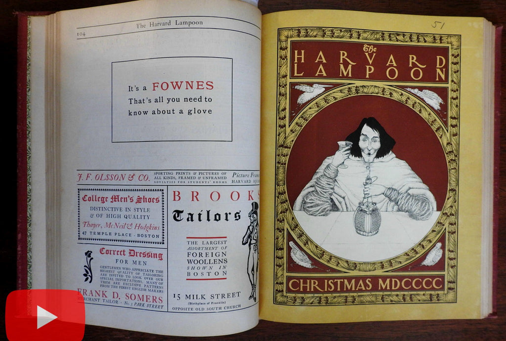 Harvard Lampoon 1900-1901 run 20 issues rare early illustrated humor magazine