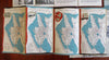Scandinavia Tourist Denmark Norway Belgium Oslo Brussels 1950's Lot x 5 maps