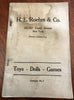 Mechanical Toys games c. 1910-20 H.E. Roehrs N.J. illustrated mail order catalog