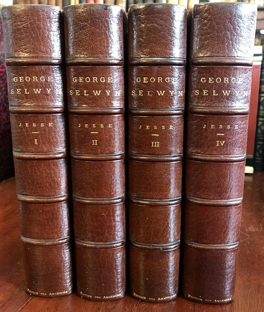 George Selwyn & His Contemporaries c. 1910's limited edition 4 vol. leather set