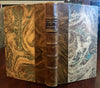 Collected Poems of Theveneau c. 1790 illustrated leather book 6 engraved plates