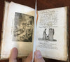 Collected Poems of Theveneau c. 1790 illustrated leather book 6 engraved plates