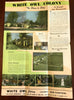 White Owl Cabins Lake Winnipesaukee New Hampshire c. 1940's tour brochure w/ map