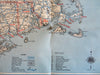 New England Tours 1935 travel brochure New England Cartoon pictorial Map