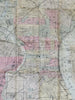 Philadelphia Pennsylvania 1891 J.L. Smith large City Plan linen detailed fishing
