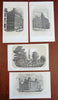 New York City Famous Buildings Churches Street Scenes 1871 Lot x 10 litho prints