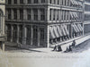 New York City Famous Buildings Churches Street Scenes 1871 Lot x 10 litho prints