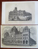 New York City Famous Buildings Parks Street Scenes 1869 Lot x 10 litho prints