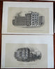 New York City Famous Buildings Parks Street Scenes 1869 Lot x 10 litho prints