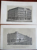New York City Famous Buildings Parks Street Scenes 1869 Lot x 10 litho prints