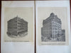 New York City Famous Buildings Parks Street Scenes 1869 Lot x 10 litho prints