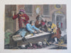 Industry & Idleness Hogarth Scenes c. 1850's Lot x 9 fine hand colored prints