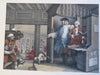 Industry & Idleness Hogarth Scenes c. 1850's Lot x 9 fine hand colored prints