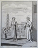 Tartary Asia ethnic views 1747 Basire lot x 3 Costume old Prints Portraits