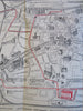 Hotel del Cavalieri Pisa Italian Hotel c.1950 Italy tourism promo w/ cartoon map