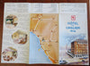 Hotel del Cavalieri Pisa Italian Hotel c.1950 Italy tourism promo w/ cartoon map