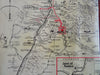 Land of Pueblos Santa Fe New Mexico 1947 illustrated tourist advert w/ map