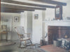 Family Living Room Fireplace c. 1920's lot x 2 rare colorful photographic prints