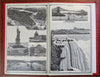 World cities Le Tour du Monde c. 1880's Jsaac Behar illustrated souvenir album