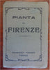 Florence Firenze Italia Italy c. 1900 city plan pianta tourist pocket map