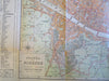 Florence Firenze Italia Italy c. 1900 city plan pianta tourist pocket map