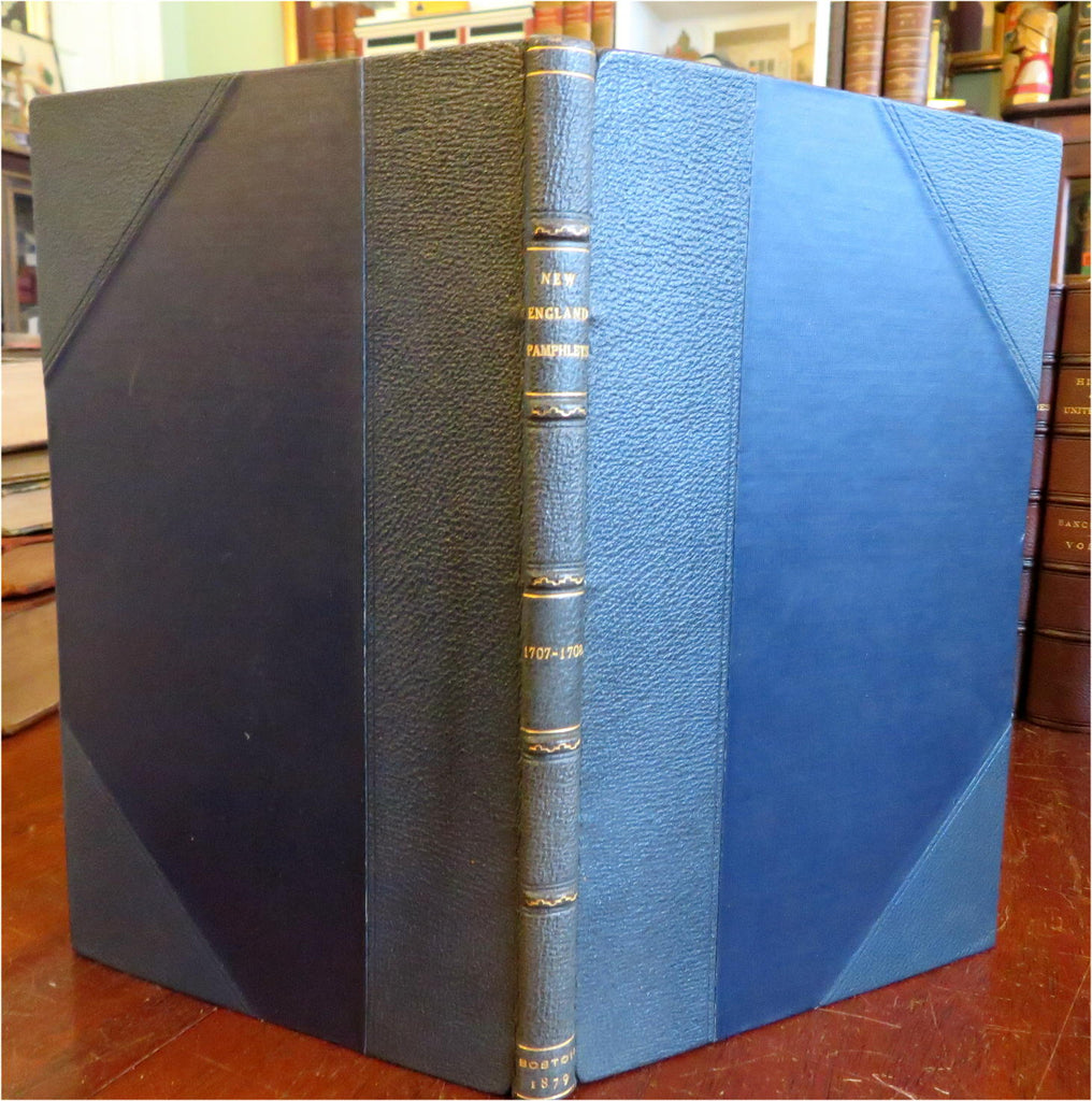 New England pamphlets 1707-1708 Philopolites 1879 leather book